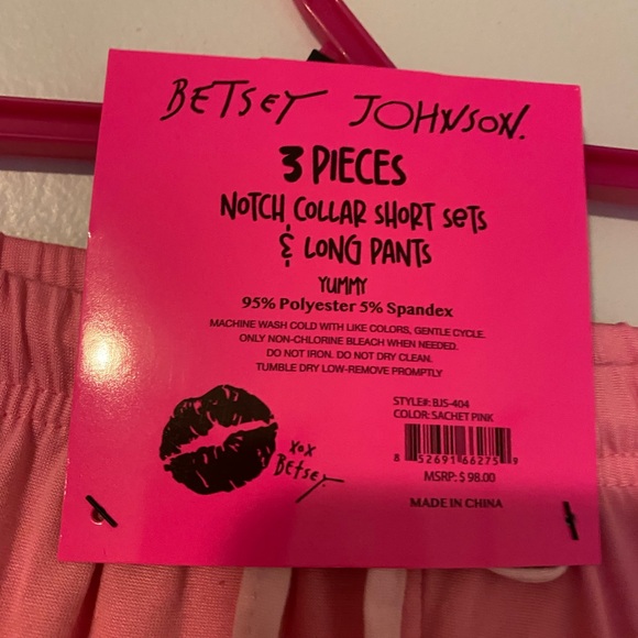 Betsey Johnson XL pajama set 3 pieces - Picture 8 of 8
